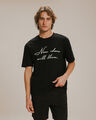 Playera Estampada Beige Relax,NEGRO